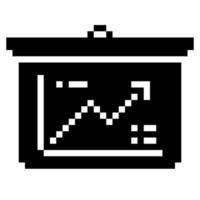 Presentation. Pixel Art Business Icon vector