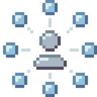 Customer. Pixel Art Business Icon vector