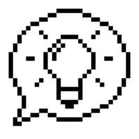 Idea. Pixel Art Business Icon vector