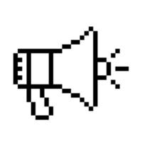 Megaphone. Pixel Art Business Icon vector