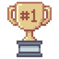 Reward. Pixel Art Business Icon vector