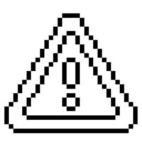 Caution. Pixel Art Business Icon vector