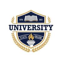 University education logo design vector template