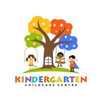 Kids Kindergarten Logo Templates vector