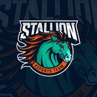 Stallion Mascot Esports Vector Illustration