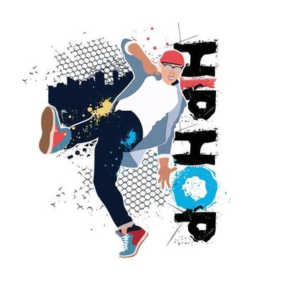 Free hip hop - Vector Art