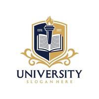 University education logo design vector template
