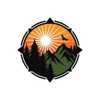Mountains logo design vector template