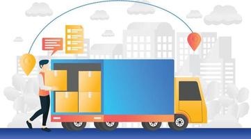 Flat style illustration of delivery order vector