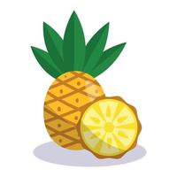 Pineapple icon in flat style isolated on white background. vector