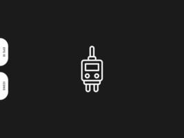 Plug in connector icon line free vector