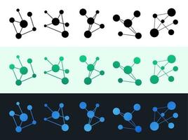 datos de gráfico de red o ilustración de vector de gradiente de conexión de molécula para negocios o química