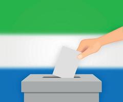 Sierra Leone election banner background. Template for your design vector