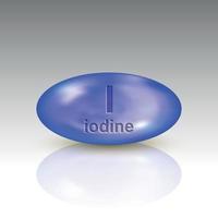 Iodine icon. mineral drop pill capsule. Template for your design vector