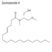 Vector Skeletal formula of Serinolamide A. Drug chemical molecul