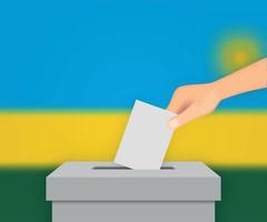 Rwanda election banner background. Template for your design vector