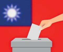 Taiwan election banner background. Template for your design vector