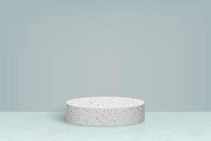 3d minimal scene with terrazzo marble stone podium, Cosmetic pro Template for your design vector