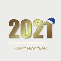 2021 New Year background. Festive premium design template for ho vector