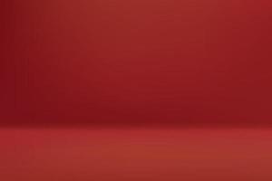 Empty red color studio room Template for your design vector