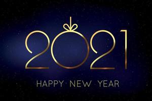 Fondo de año nuevo 2021 con números dorados. diseño premium festivo vector