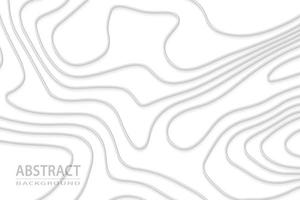 Geometric cut paper white background, topography map concept. Ve vector