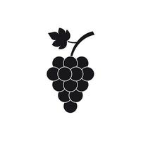 racimo de uvas con icono de hoja para tu diseño vector