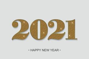 2021 New Year background with gold numbers. Festive premium desi vector