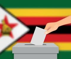 fondo de la bandera electoral de zimbabwe. plantilla para su diseño vector