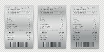 set blank paper check Template for your design vector