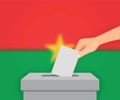 Burkina Faso election banner background. Ballot Box with blurred Template for your design vector