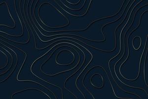 Geometric cut paper black luxury background with gold elements, vector