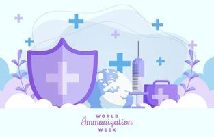 antecedentes de la semana mundial de la inmunización vector