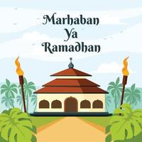 Ramadhan Village Mosque vector