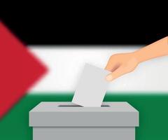 fondo de la pancarta de las elecciones palestinas. plantilla para su diseño vector
