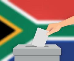 fondo de la bandera electoral de sudáfrica. plantilla para su diseño vector