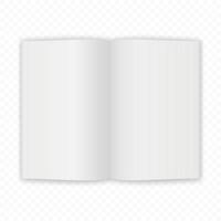 Open magazine or book white blank pages. Template for brochure d for your design vector