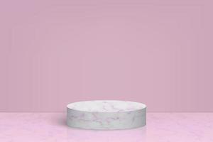 3d minimal scene with marble stone podium, Cosmetic product pres Template for your design vector