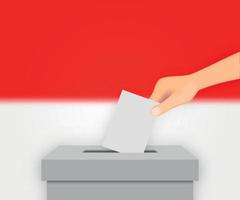 Indonesia election banner background. Template for your design vector