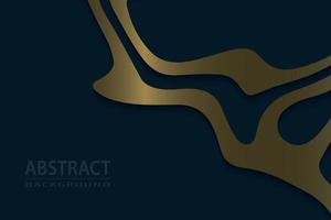 Geometric cut paper luxury background with gold elements, topogr vector