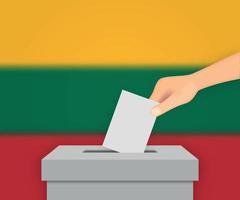 Lithuania election banner background. Template for your design vector