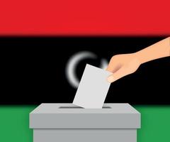 Libya election banner background. Template for your design vector