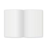 Open magazine or book white blank pages. Template for brochure d for your design vector