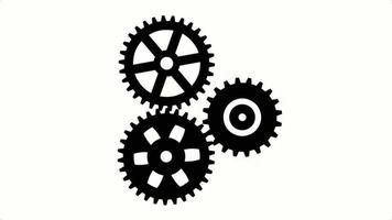 Motion animation silhouettes gears mechanism automation clockwork video