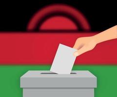 fondo de la bandera electoral de malawi. plantilla para su diseño vector