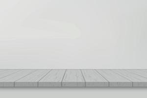 Empty shelf on white wall Template for your design vector