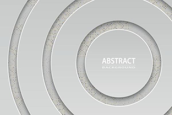 Geometric white luxury background with gold elements, cut paper