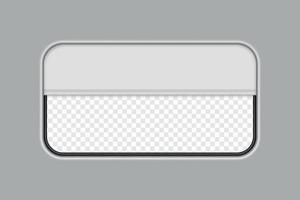 plantilla aislada de ventana de tren realista para su diseño vector