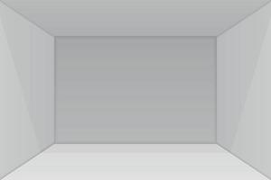 Empty show room with square corner. for your design vector