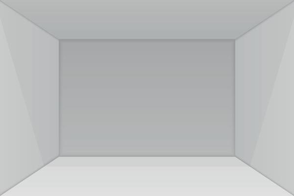 Empty show room with square corner. for your design